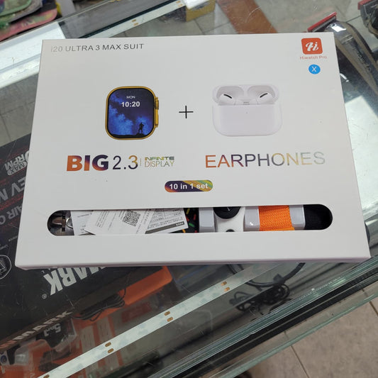 Combo Reloj Smart + Audifonos Ultra 3