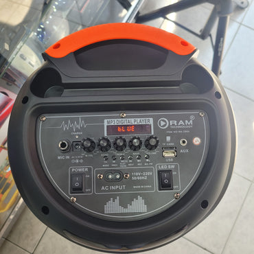 Torre De Sonido Recargable Ram 2x8"