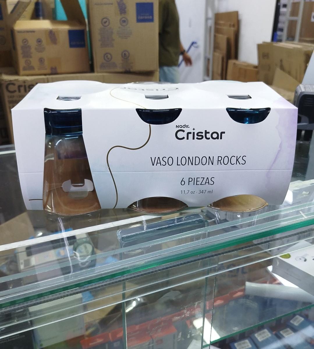 Vasos London Rocks X6 Morado y Azul