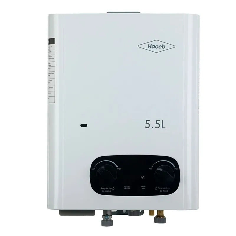 Calentador De Paso A Gas Natural 5.5 Litros Bambú