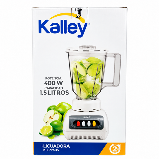 Licuadora Kalley 400w 1.5 Litros Vaso Acrílico