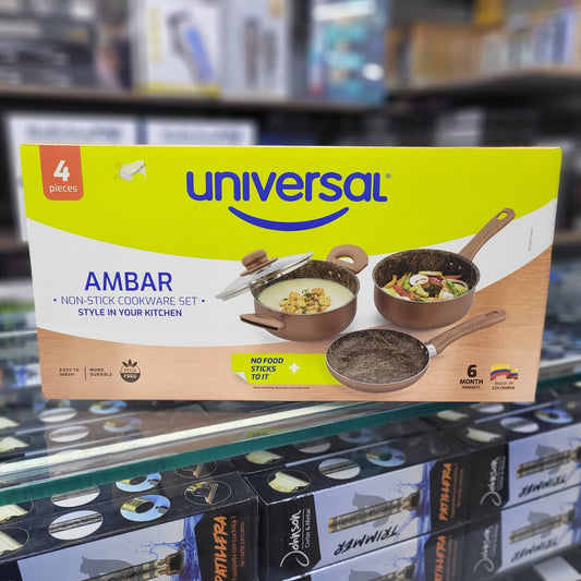juego de ollas universal 4 piezas ámbar