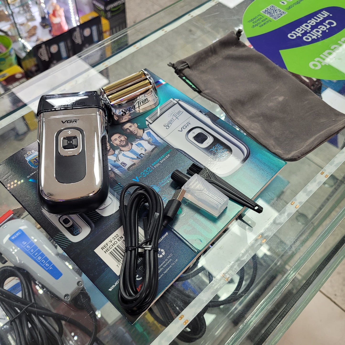 AFEITADORA SHAVER VGR CON PANTALLA