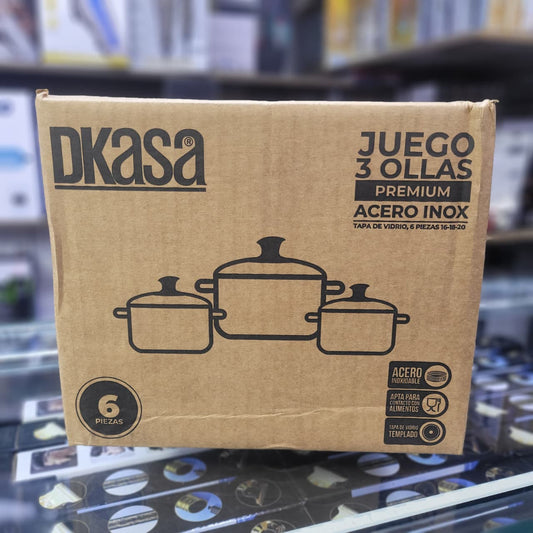 Juego De Ollas Acero 6 Piezas