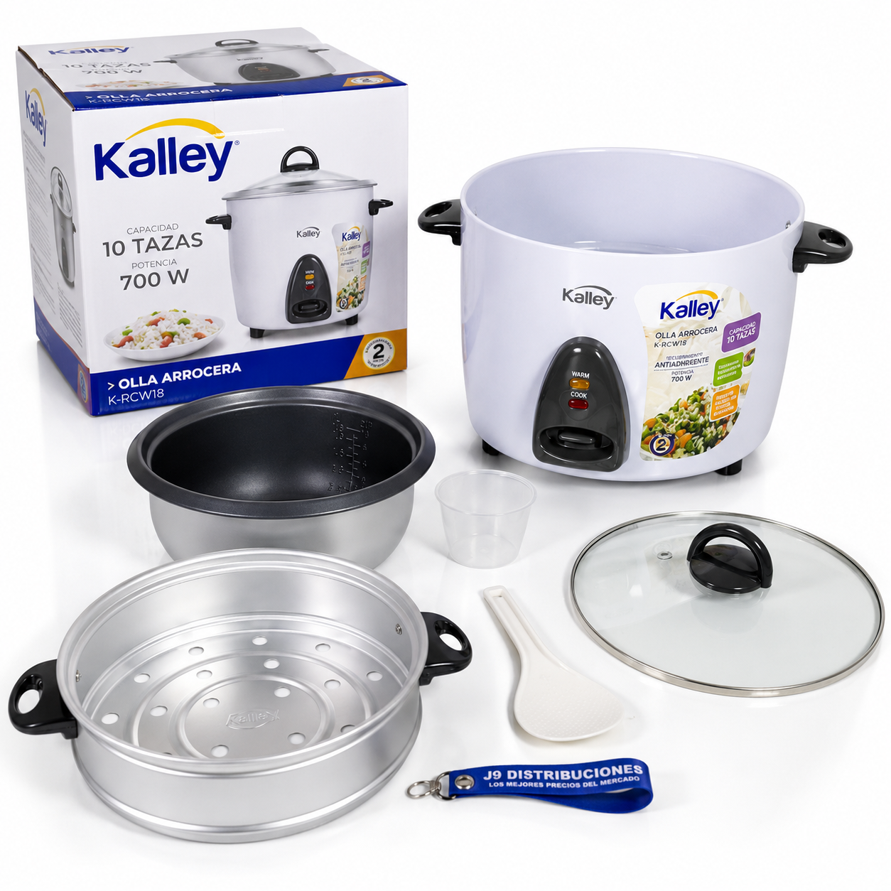 Arrocera Kalley 10 Tazas Blanca