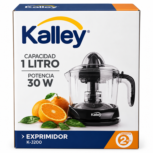 Exprimidor De Cítricos Kalley K-J200 De 1 Litro 30 W Negro