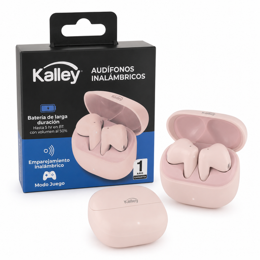 Auricular Kalley Inalámbricos Bluetooth In Ear K-AIR Rosados