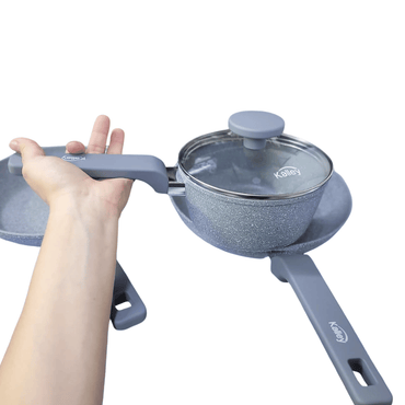 Juego De Ollas Kalley 6 Piezas Aluminio Forjado Antiadherente