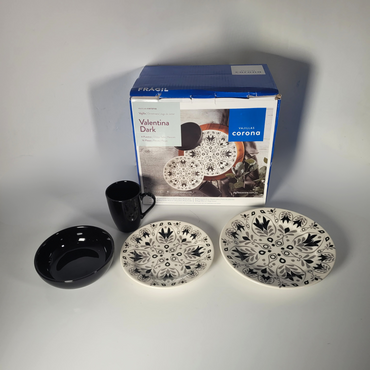 Vajilla Corona Valentina Dark