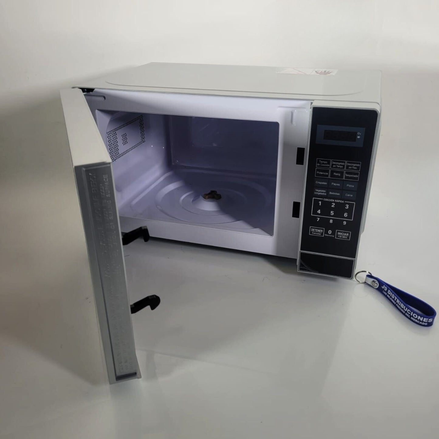 Microondas Kalley Negro Borde Plata 20 Litros