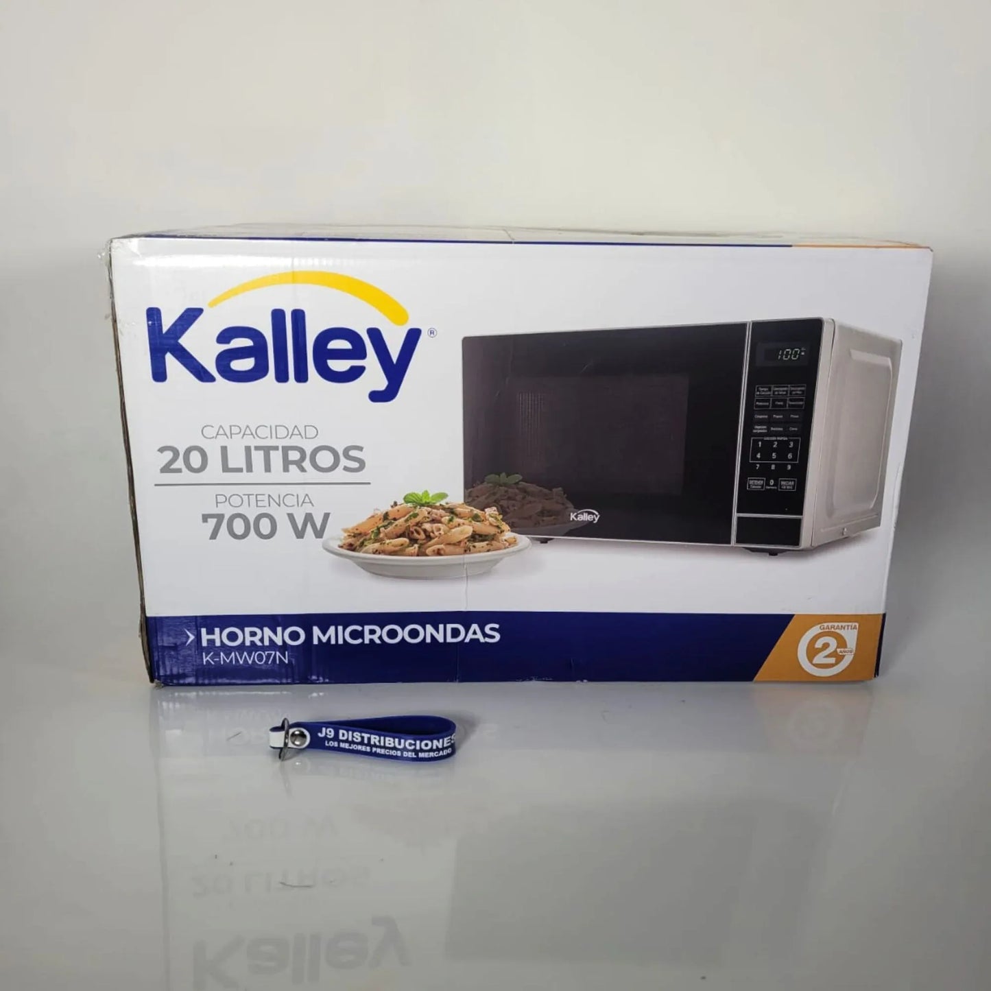 Microondas Kalley Negro Borde Plata 20 Litros