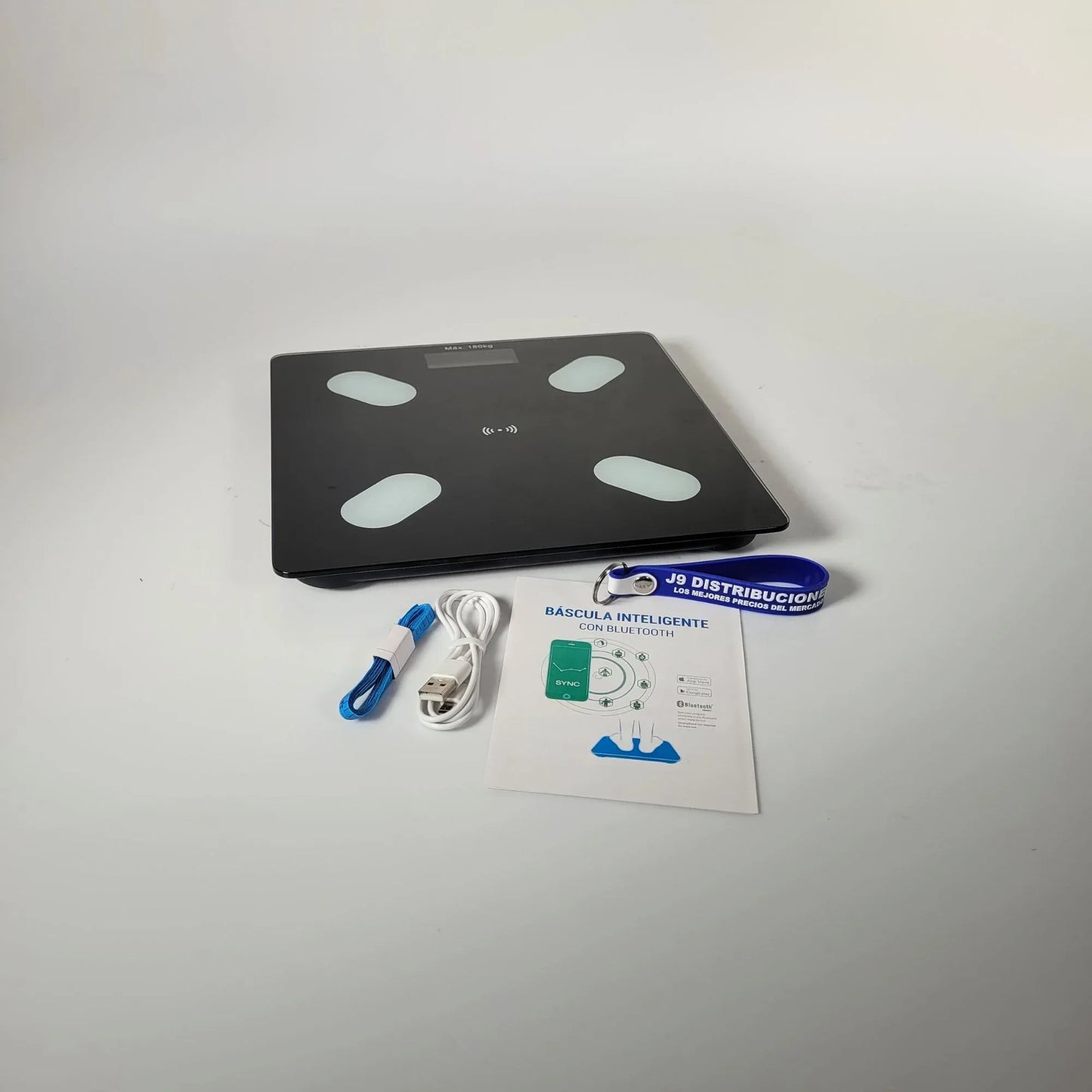 Bascula Con Aplicación Recargable Y Cinta Métrica