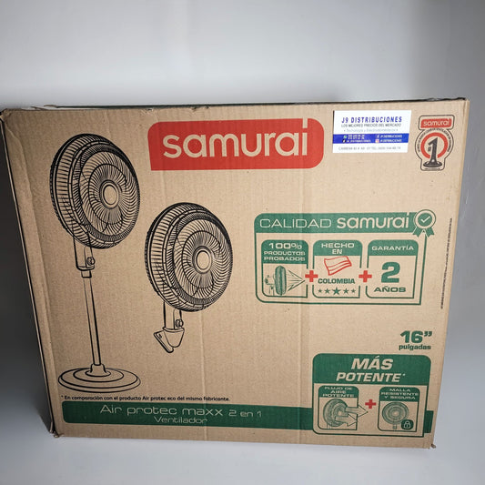 Ventilador Samurai 2 En 1 Piso Y Pared 16"