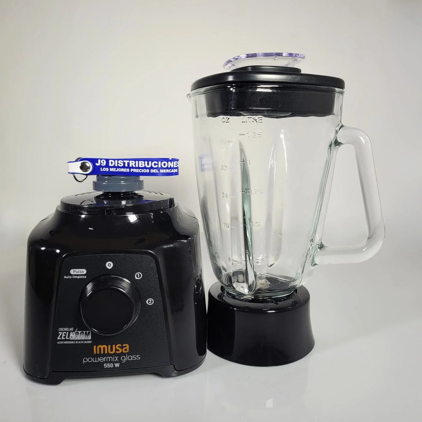 Licuadora Imusa Power Glass Vaso Vidrio 2 Velocidades