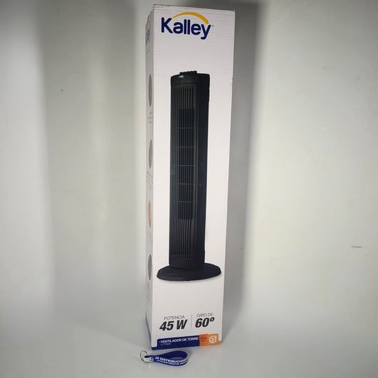 Ventilador Kalley Torre Sin Control Negro
