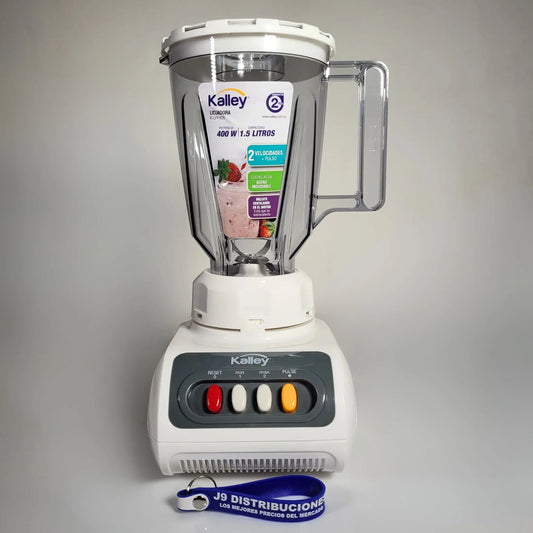 Licuadora Kalley 400w 1.5 Litros Vaso Acrílico