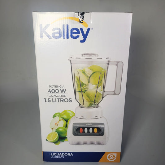 Licuadora Kalley 400w 1.5 Litros Vaso Acrílico
