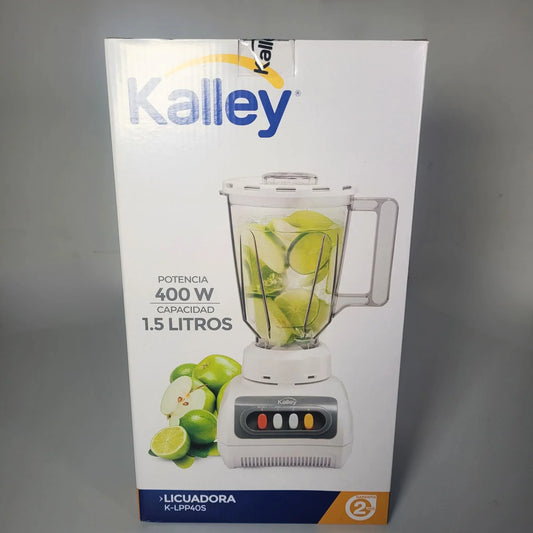 Licuadora Kalley 400w 1.5 Litros Vaso Acrílico