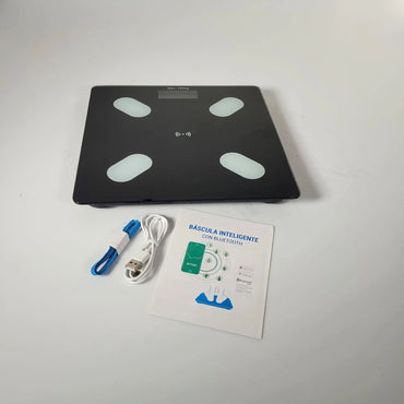 Bascula Con Aplicación Recargable Y Cinta Métrica