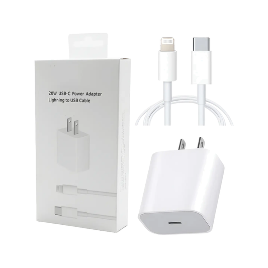 Cargador Para Iphone De 25 W Con Cable Lightning Y Adaptador