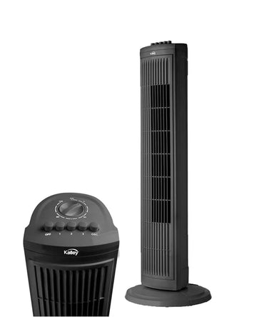 Ventilador Kalley Torre Sin Control Negro
