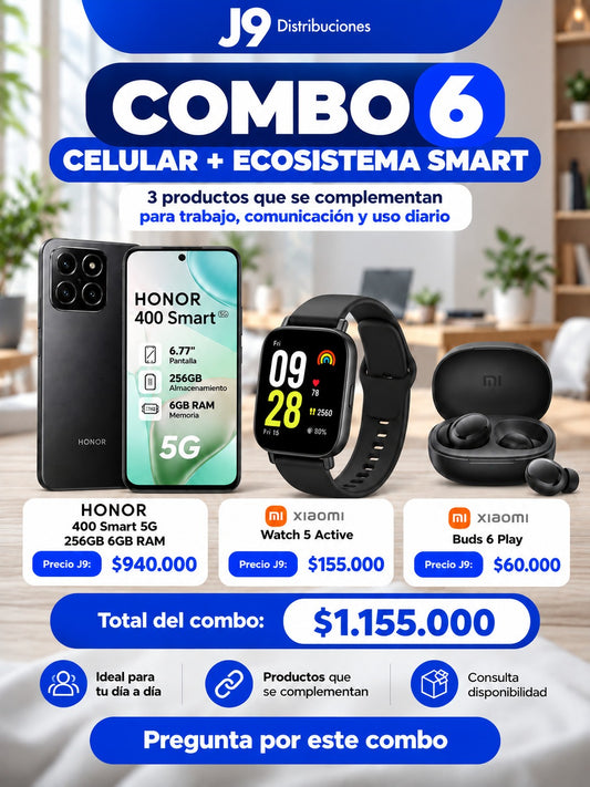 Combo 6 Celular + Ecosistema Smart