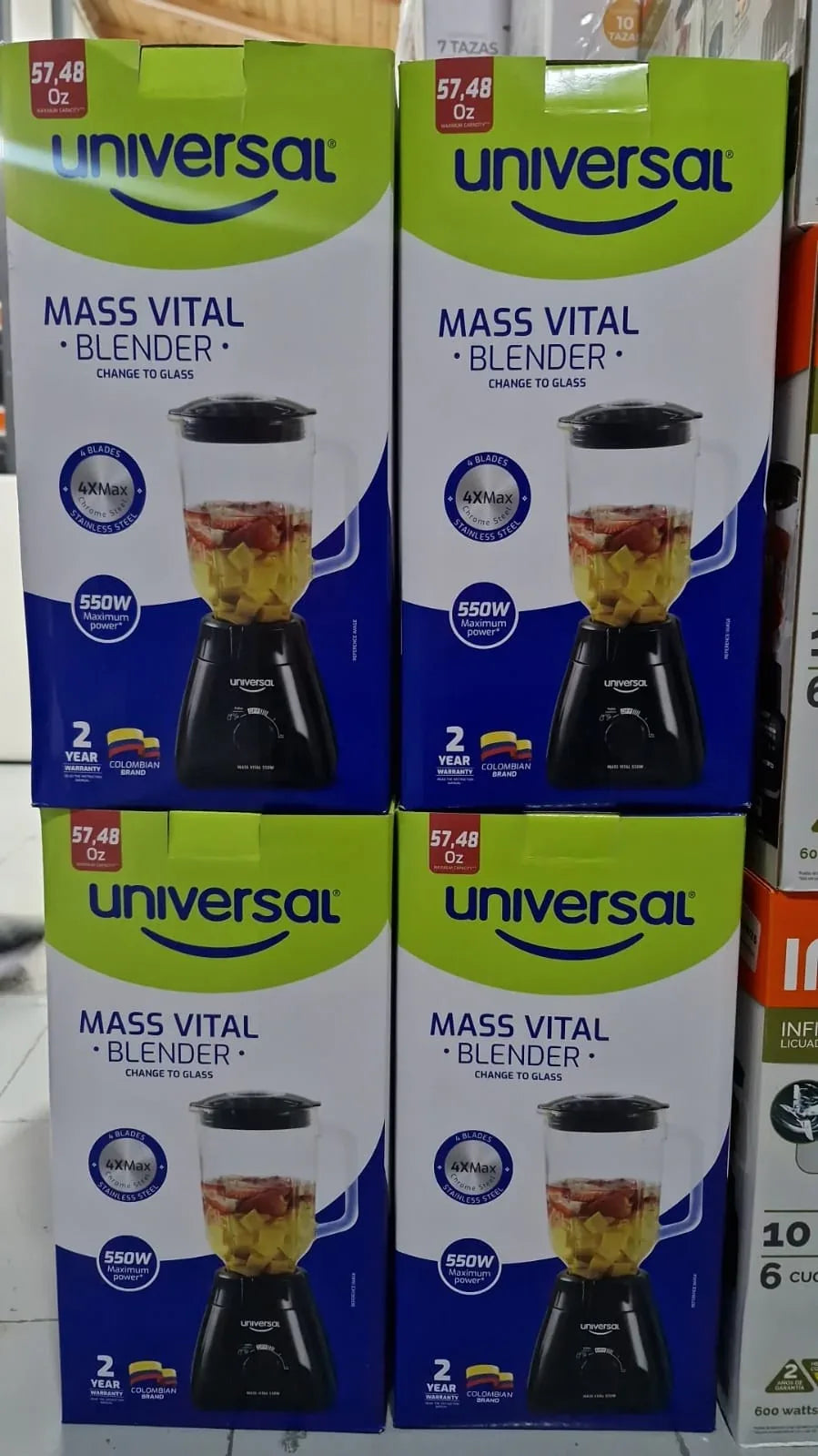 Licuadora Universal Vaso Vidrio