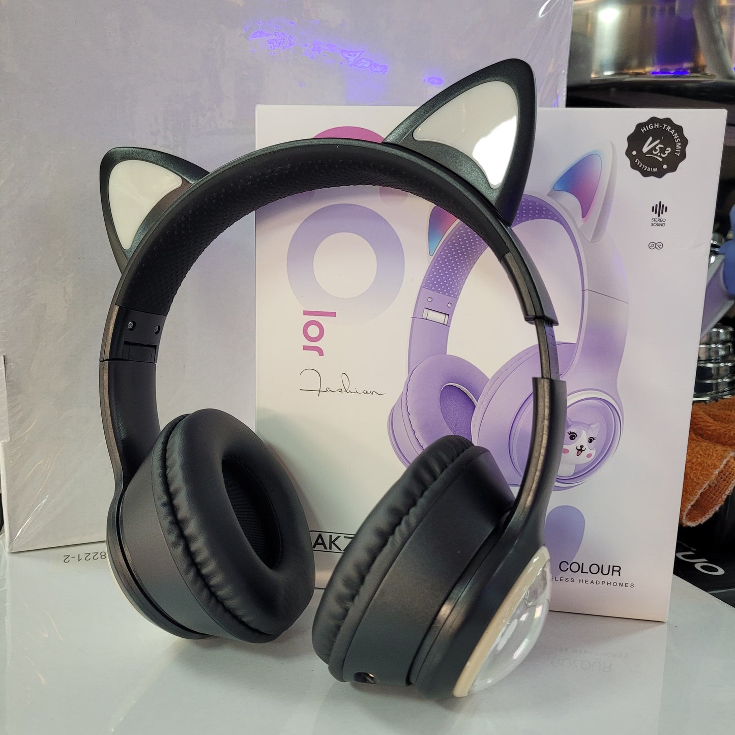 DIADEMA CON OREJAS DE GATO