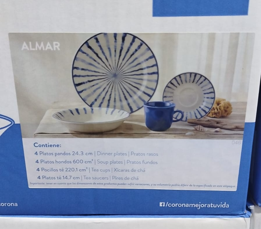 Vajilla Corona Almar