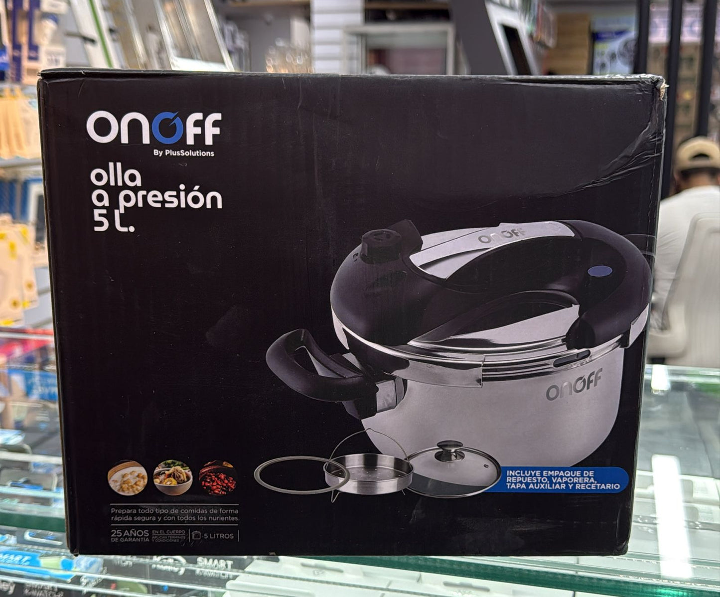 Olla A Presión OnOff 5 Litros - Cierre Hermético De Acero