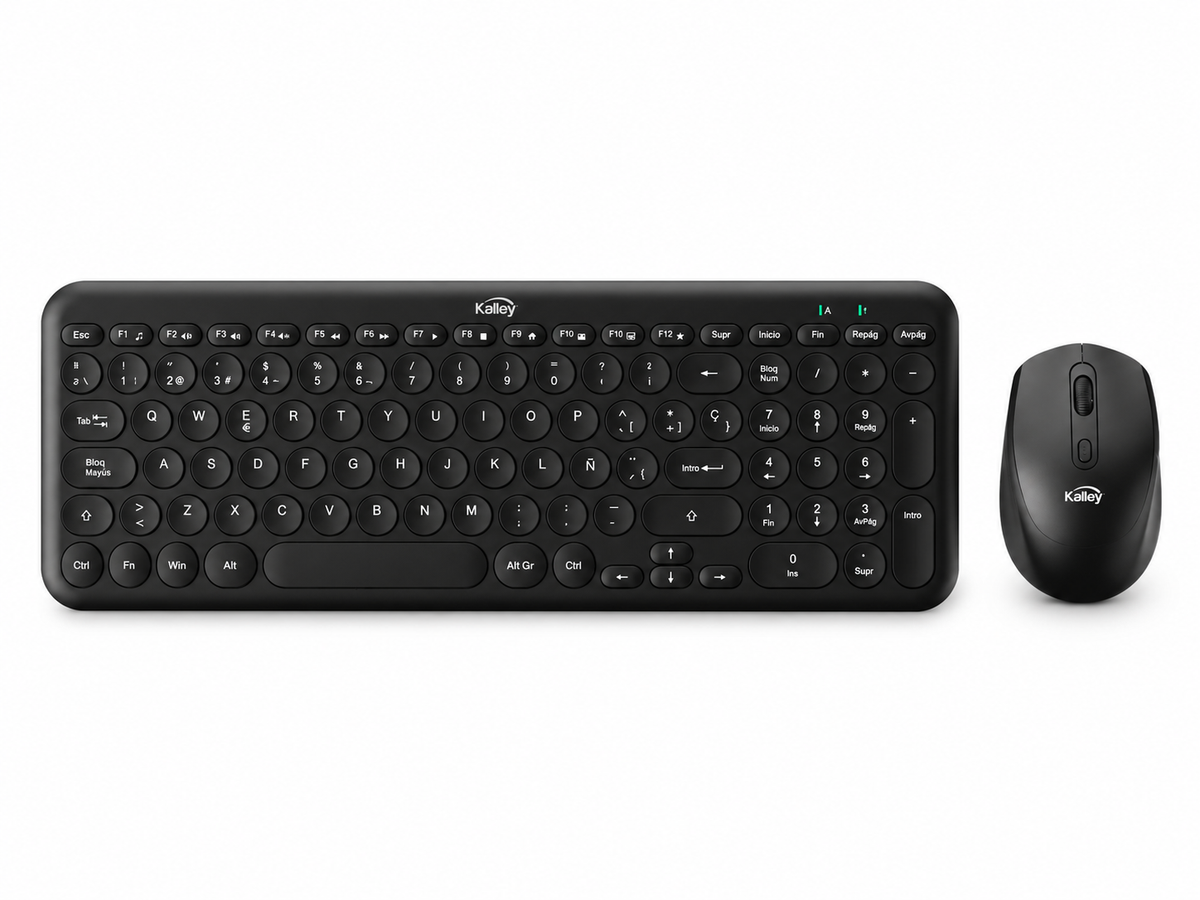 Combo Teclado Y Mouse Inalámbrico KALLEY K-CIN Negro Mate