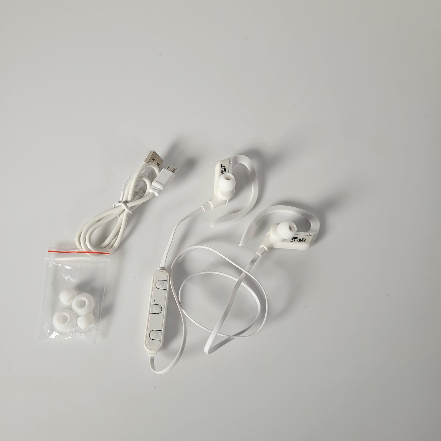 Combo Auriculares J&r Orejeras Obsequio Linterna Bicicleta + Sapitos