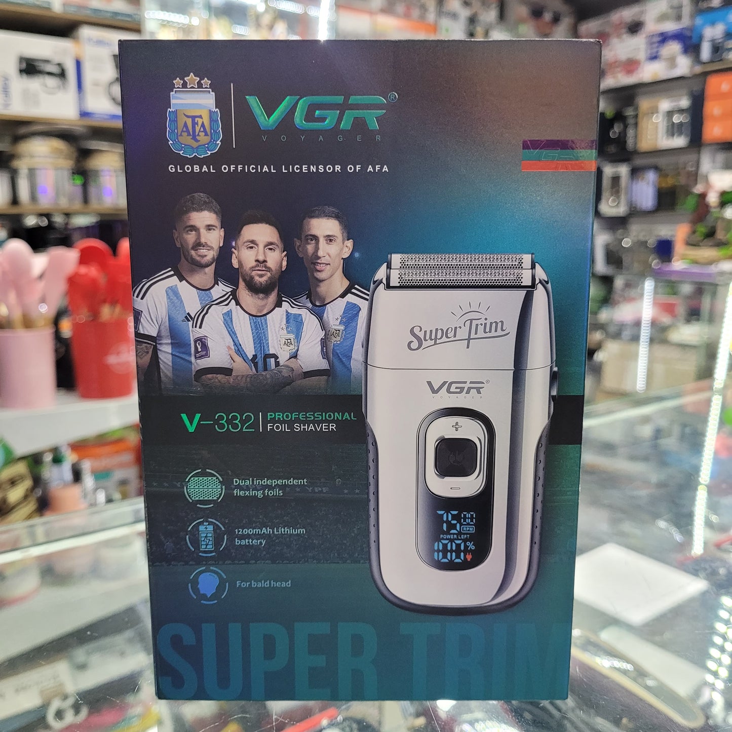 AFEITADORA SHAVER VGR CON PANTALLA