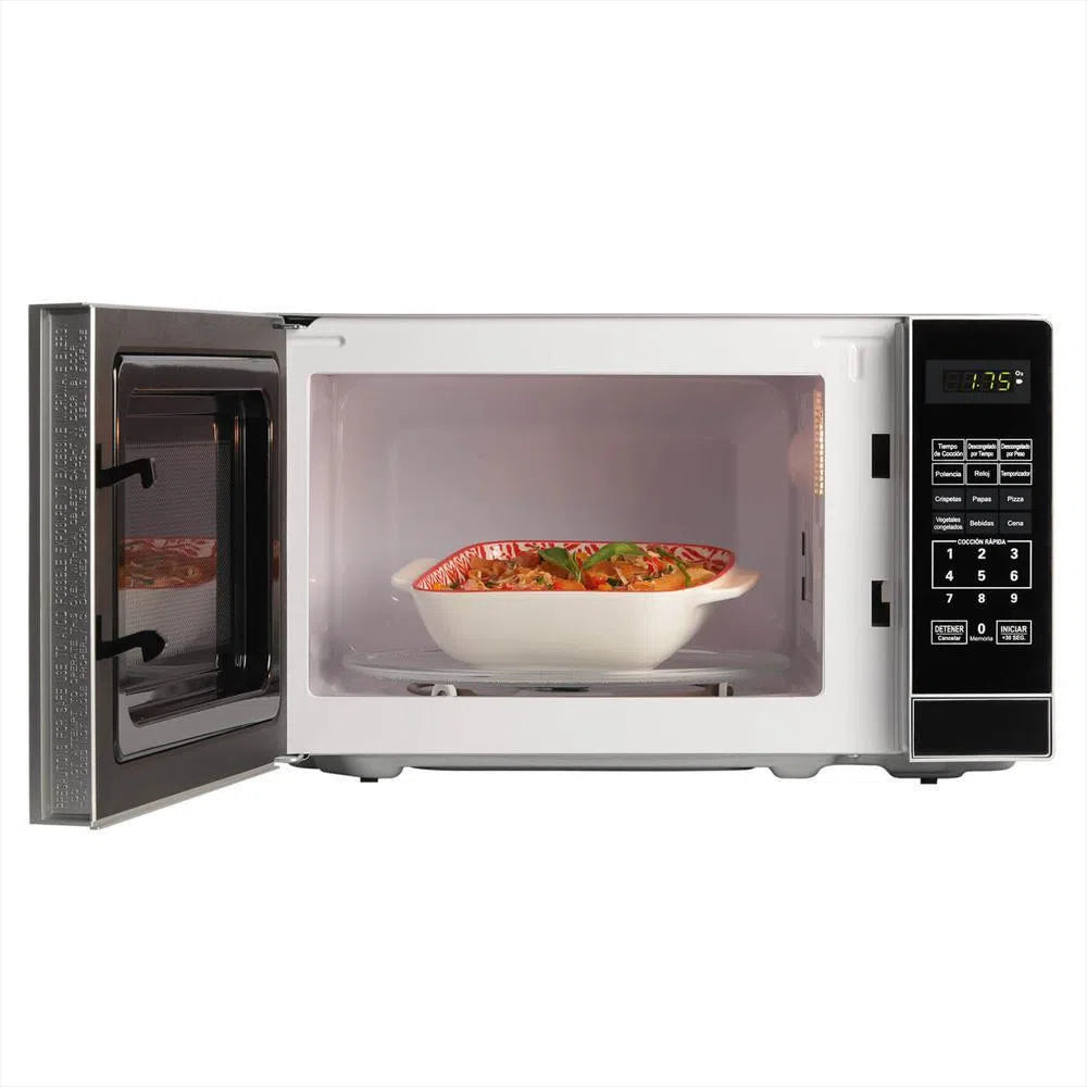 Microondas Kalley Negro Borde Plata 20 Litros