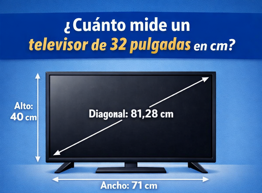 ¿Cuánto mide un televisor de 32 pulgadas? Medidas exactas y guía