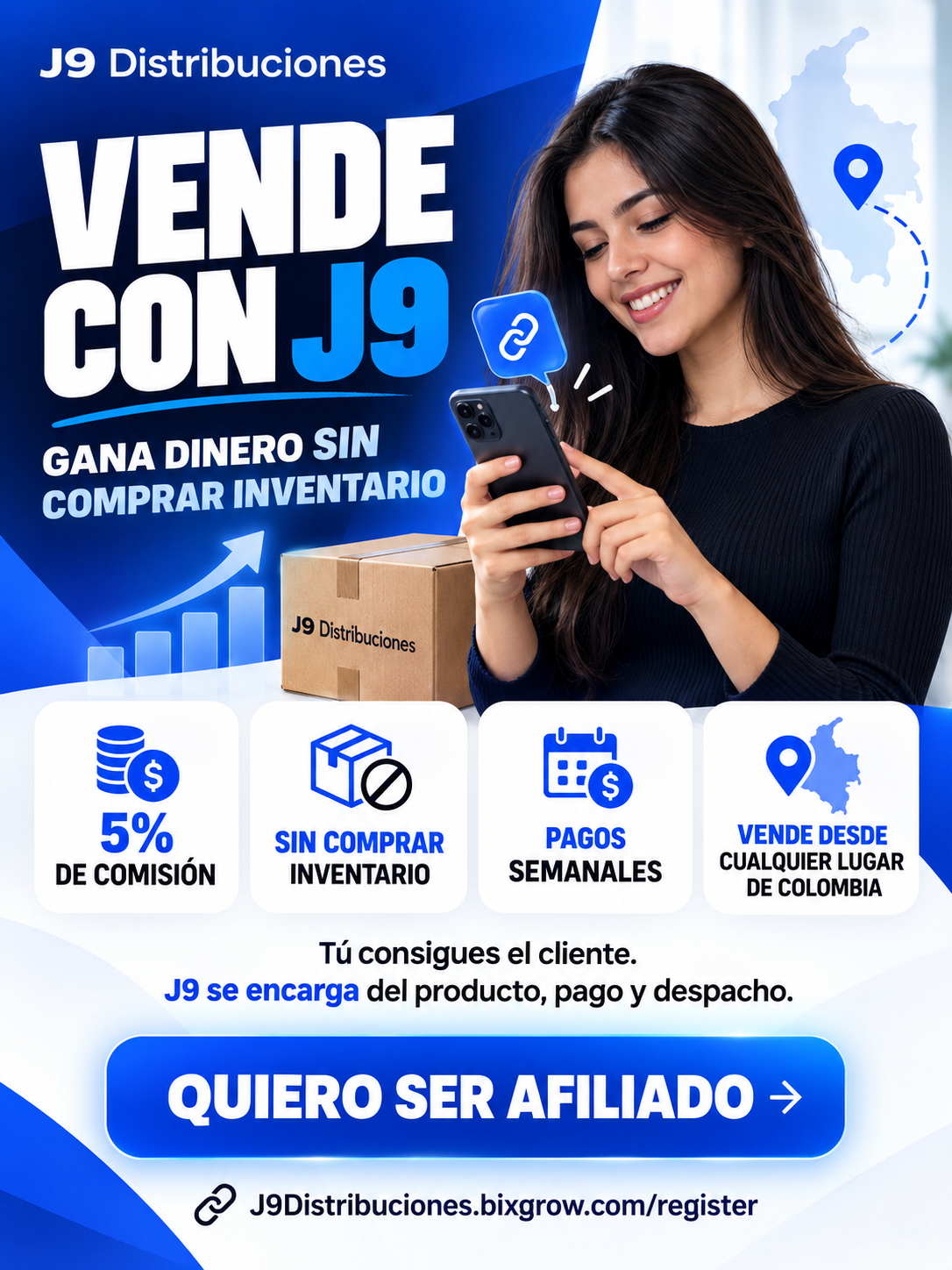 Vende con J9 y gana dinero sin comprar inventario