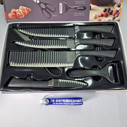 Set Cuchillos 6 Piezas Con Tijera 238a
