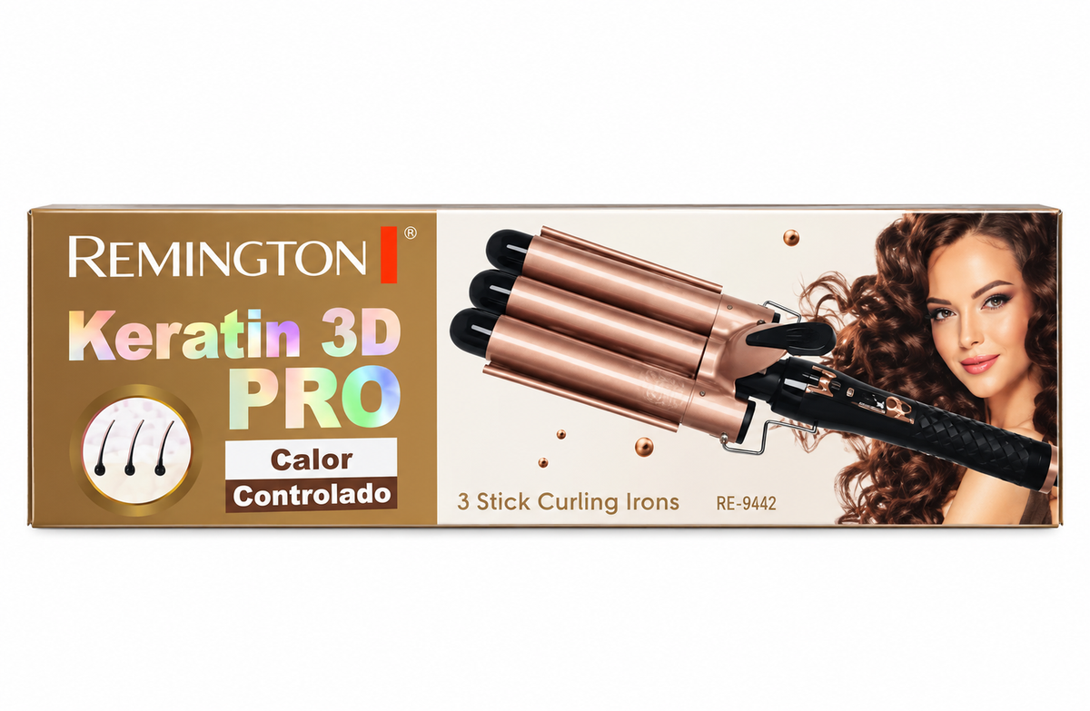 Rizador Ondas De Sirena 3 Tubos Pronova Keratin 3D PRO