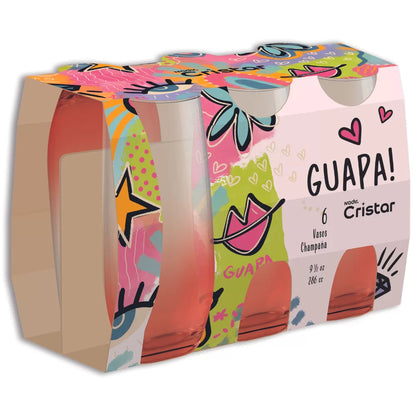 JUEGO DE VASOS GUAPA CRISTAR