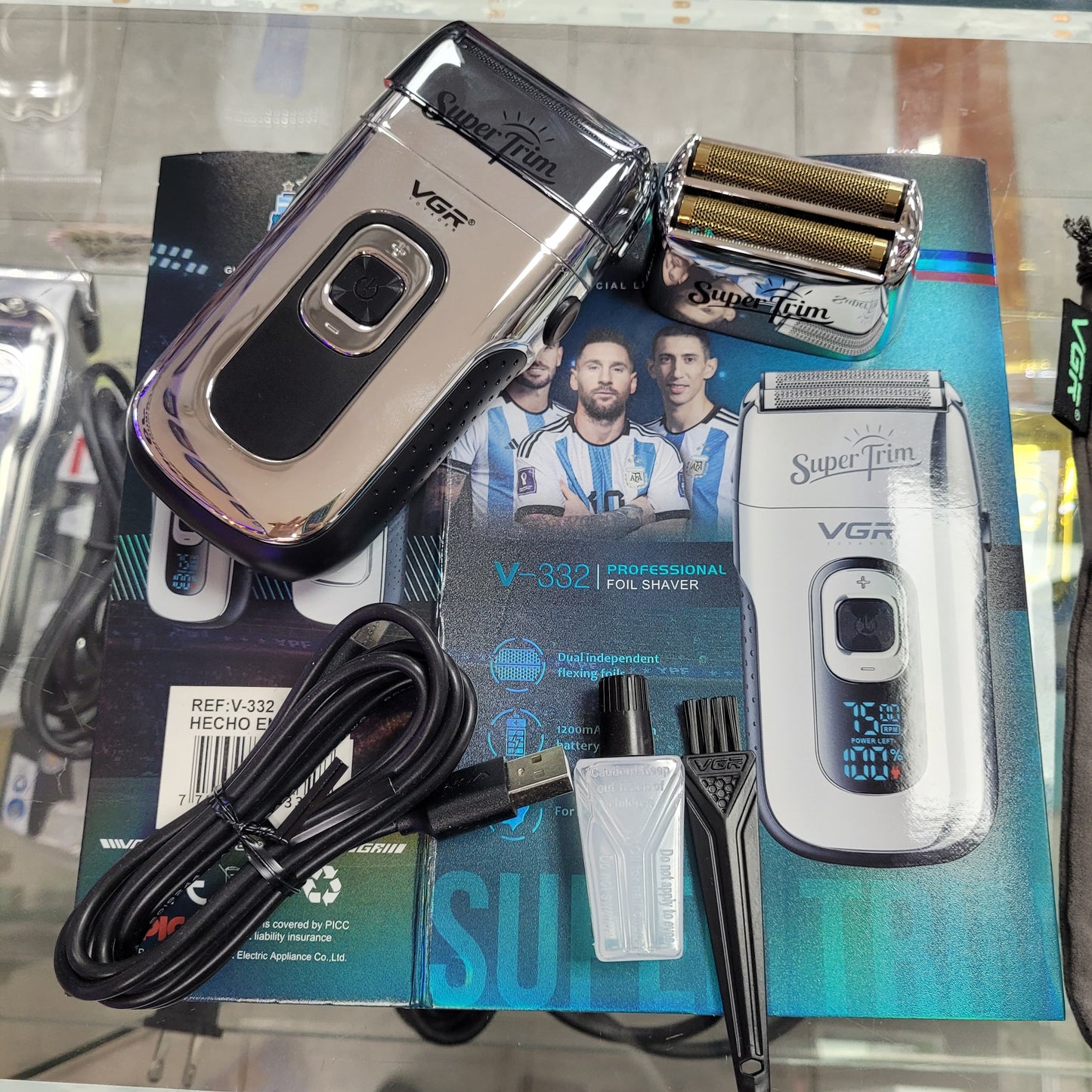 AFEITADORA SHAVER VGR CON PANTALLA