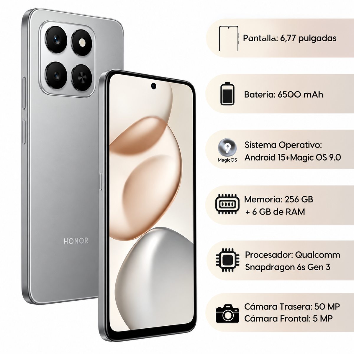 Celular Honor 400 Smart 5g 256gb 6gb RAM