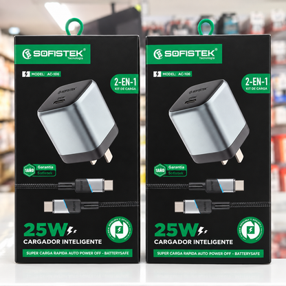 Cargador 2 En 1 - 25w Tipoc