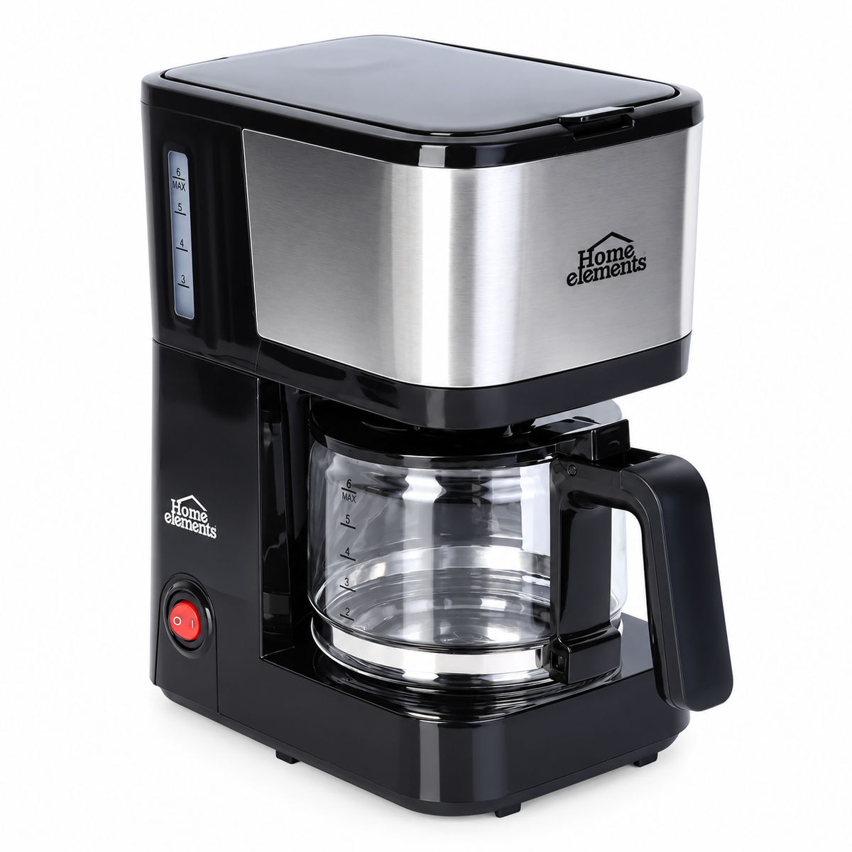 Cafetera Home Elements HECM-9420SS de 6 Tazas con Jarra de Vidrio