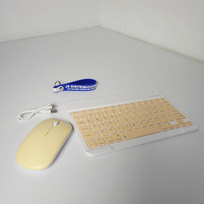 TECLADO + MOUSE INALAMBRICO MINI- RECARGABLE