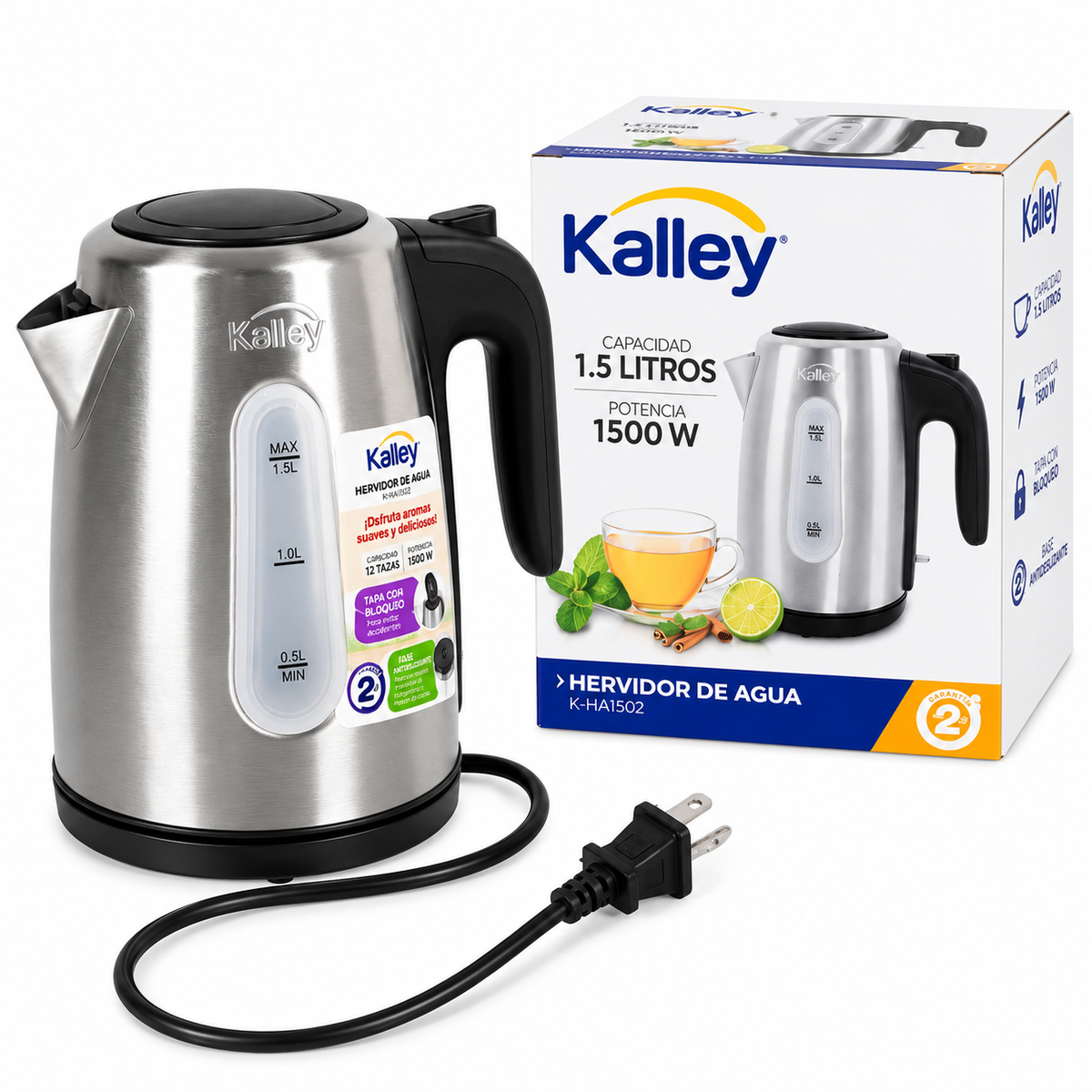 Hervidor De Agua Kalley Acero