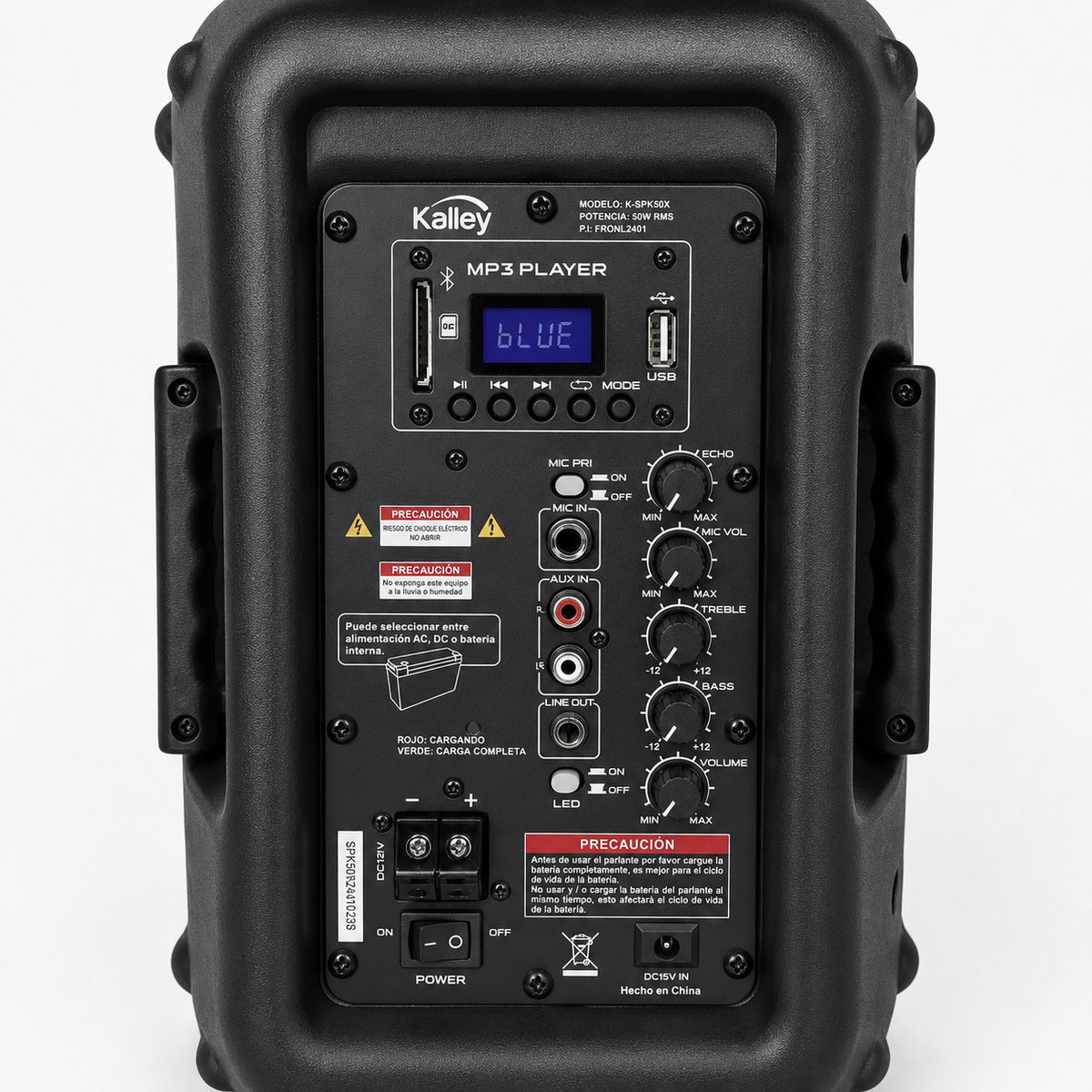 Cabina Kalley 8" Recargable Spk50w