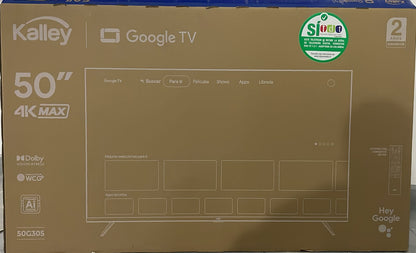 TELEVISOR KALLEY 50” GOOGLE TV 4K MAX
