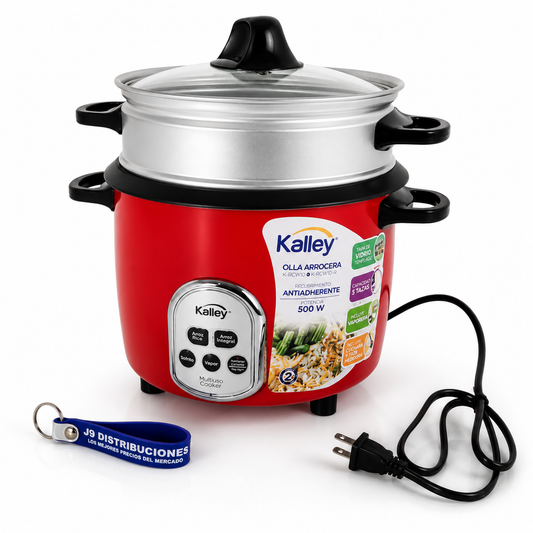 Arrocera Kalley 7 Tazas Digital Roja