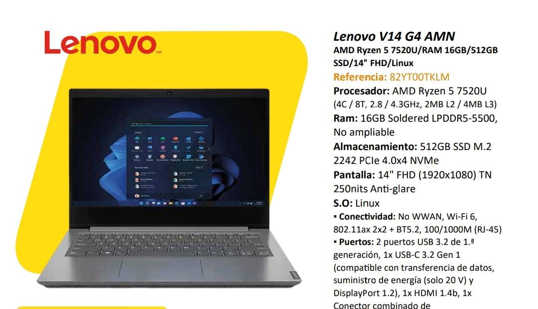 Computador Lenovo V14 G4 Amn (14″)