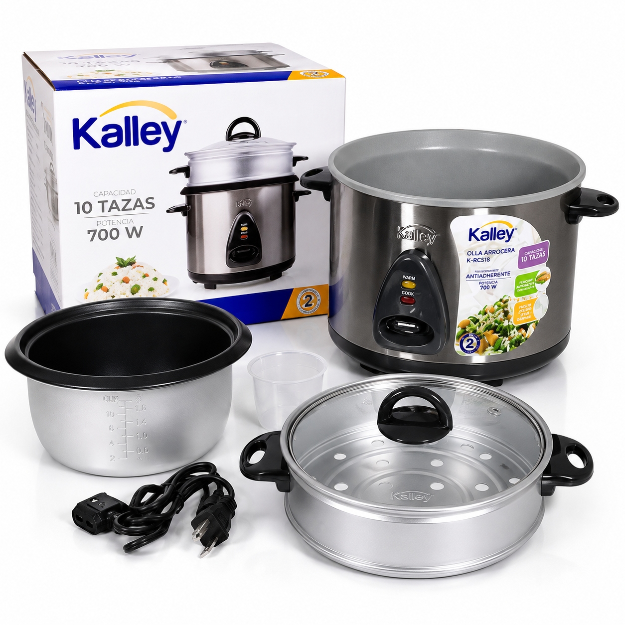 Arrocera Kalley 10 Tazas Acero